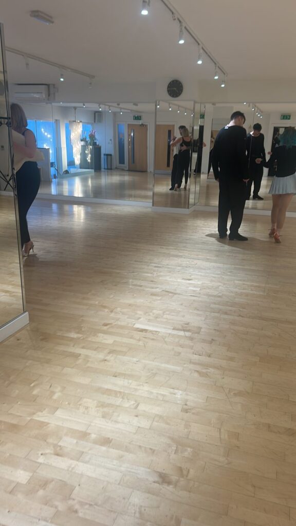 The Dance Amore studio floor and mirrors in Paddington, London