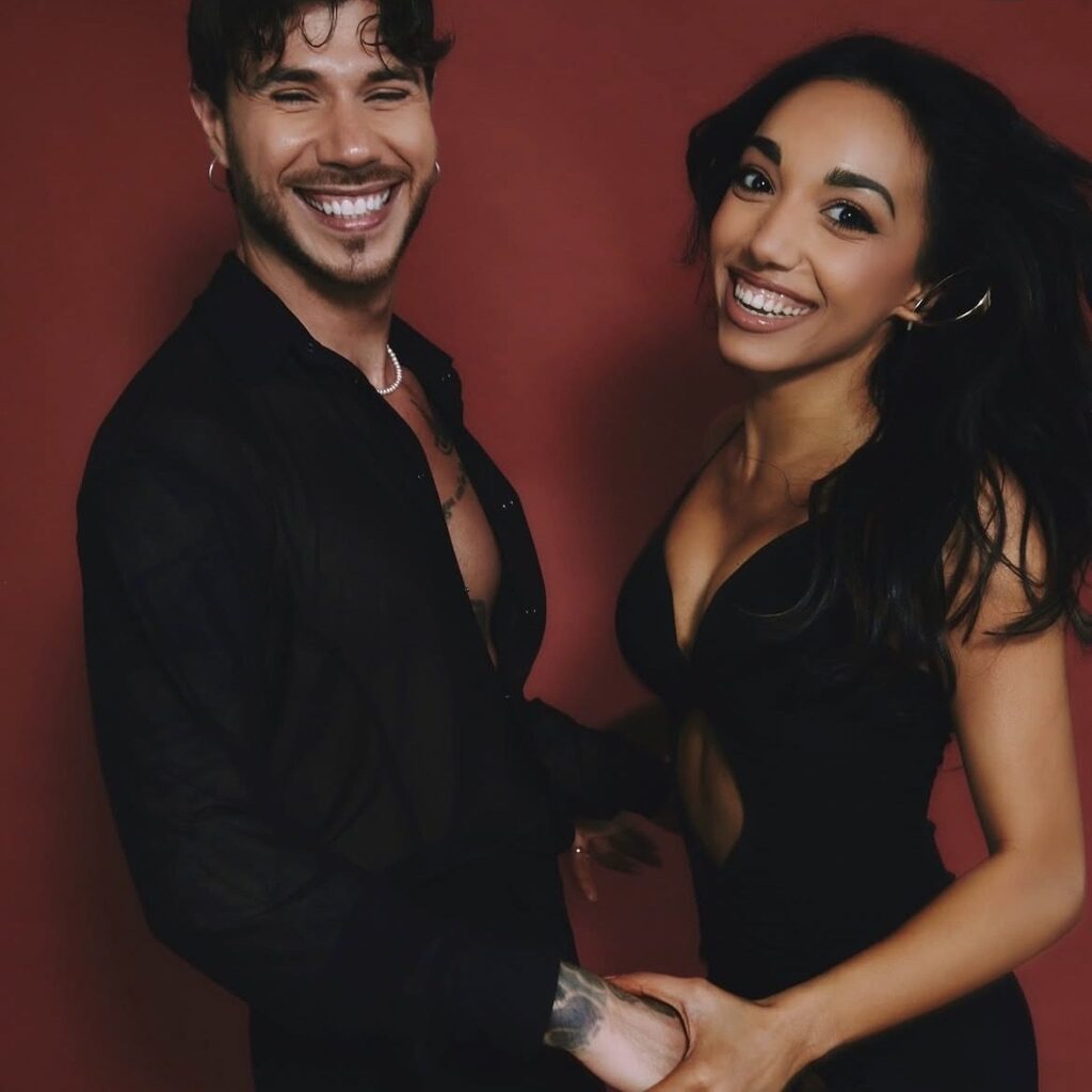 A couple in hold at Dance Amore Studio, London